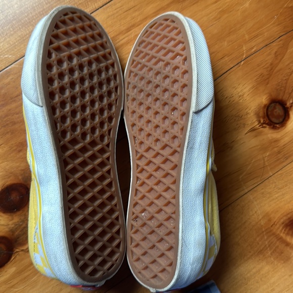 Kids yellow/white Vans slip on - Picture 3 of 4